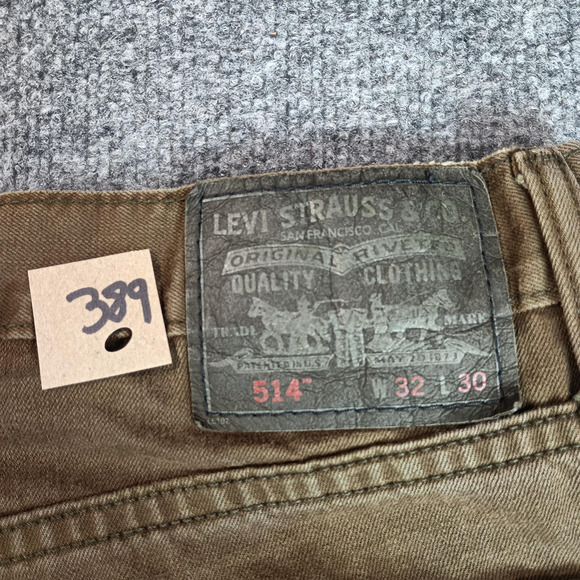 Levis 514 Jeans Mens 32x30 Brown Slim Straight Denim 5 Pocket Zip Fly (32x28.5) - Picture 12 of 12